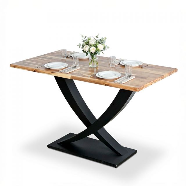 Bàn ăn chữ nhật 120x70cm gỗ tràm BA68296