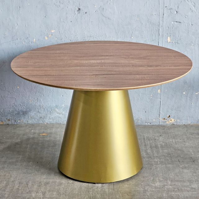 Bàn ăn tròn 120x120cm gỗ plywood chân sắt BA68297