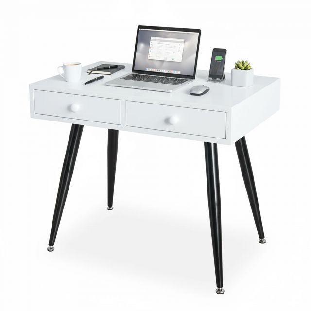 Bàn có ngăn kéo 80x60cm gỗ cao su chân CONE BD68169