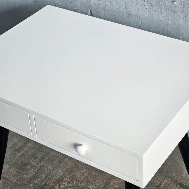 Bàn có ngăn kéo 80x60cm gỗ cao su chân CONE BD68169