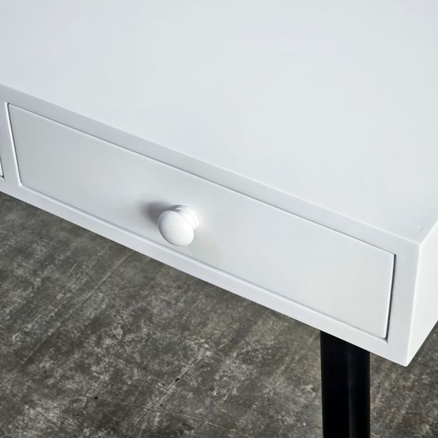 Bàn có ngăn kéo 80x60cm gỗ cao su chân CONE BD68169