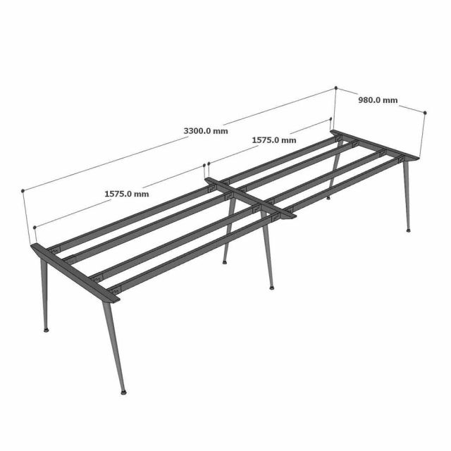 Bàn họp 240x120cm gỗ cao su hệ CONE HBCO078