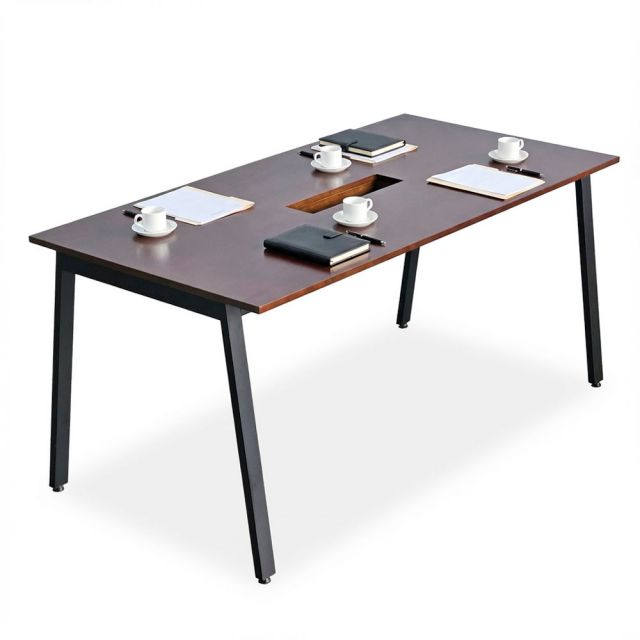 Bàn họp nhỏ 160x80cm gỗ cao su hệ Aton HBAT028