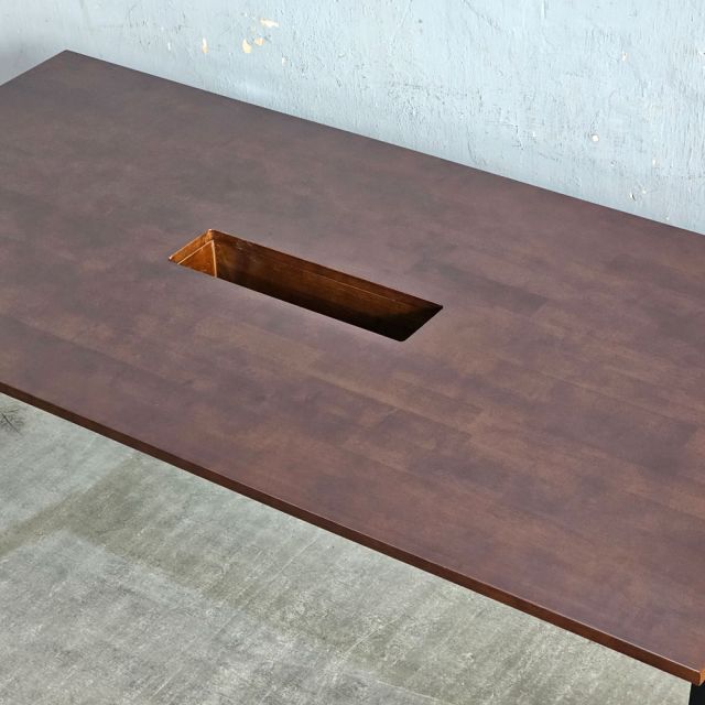 Bàn họp nhỏ 160x80cm gỗ cao su hệ Aton HBAT028