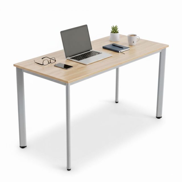 Bàn làm việc 140x60cm gỗ tràm hệ Oval HBOV052