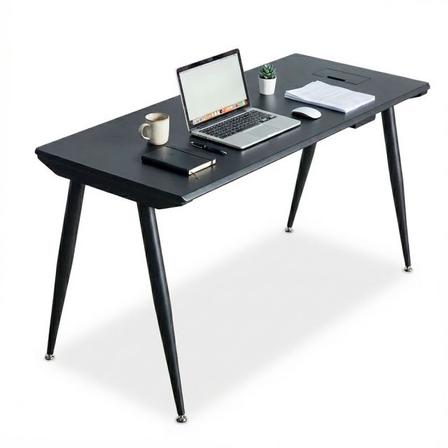 Bàn làm việc có hộc điện 140x60cm gỗ cao su hệ CONE HBCO079