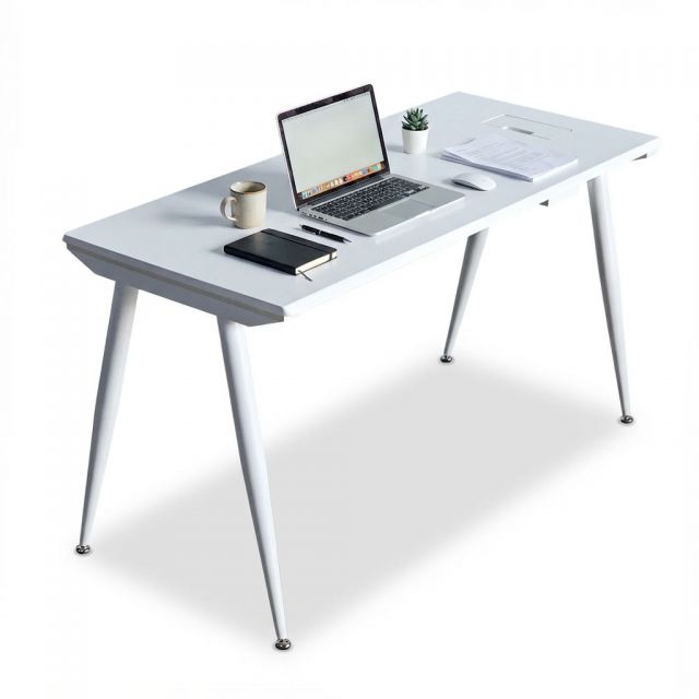 Bàn làm việc có hộc điện 140x60cm gỗ cao su hệ CONE HBCO079