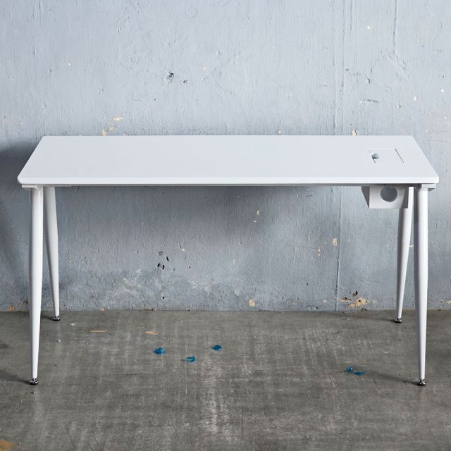 Bàn làm việc có hộc điện 140x60cm gỗ cao su hệ CONE HBCO079