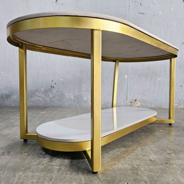 Bàn sofa Oval 100x50x45cm mặt ceramic TT68359