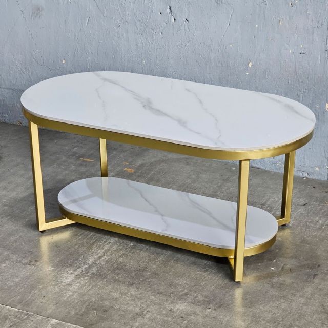 Bàn sofa Oval 100x50x45cm mặt ceramic TT68359