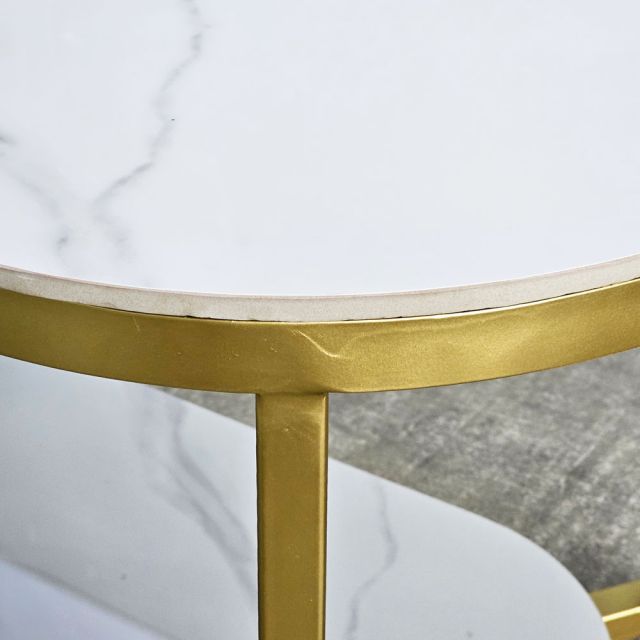 Bàn sofa Oval 100x50x45cm mặt ceramic TT68359