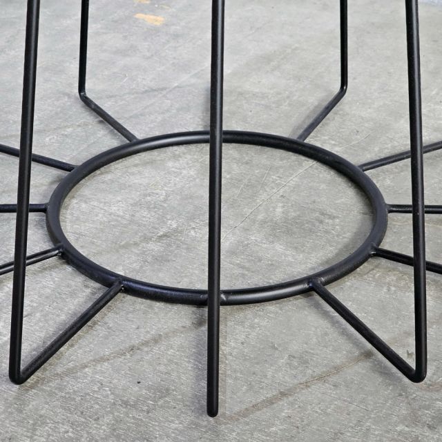 Bàn sofa tròn mặt ceramic khung sắt TT68238