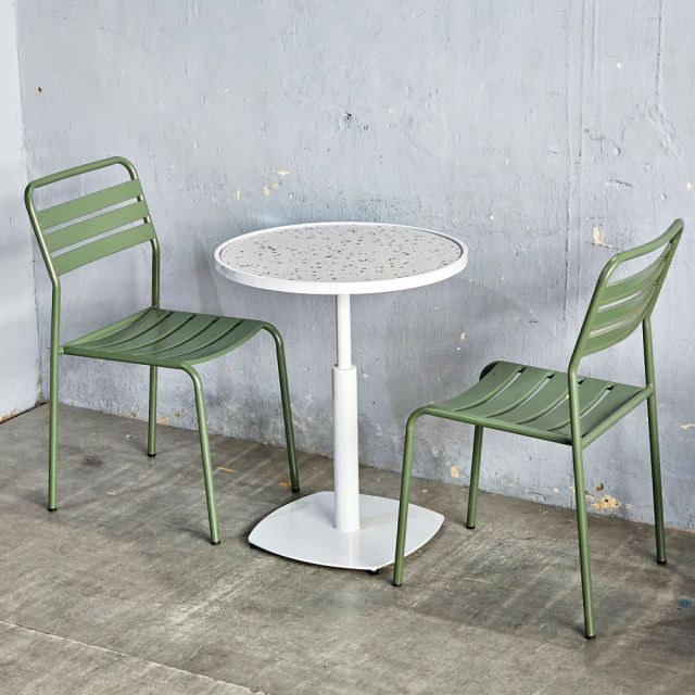 Combo bàn cafe tròn và 2 ghế sắt CBCF350