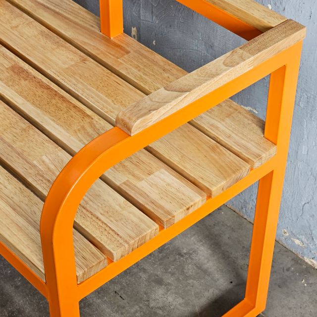 Ghế băng dài 200x45x60cm gỗ cao su GBD039