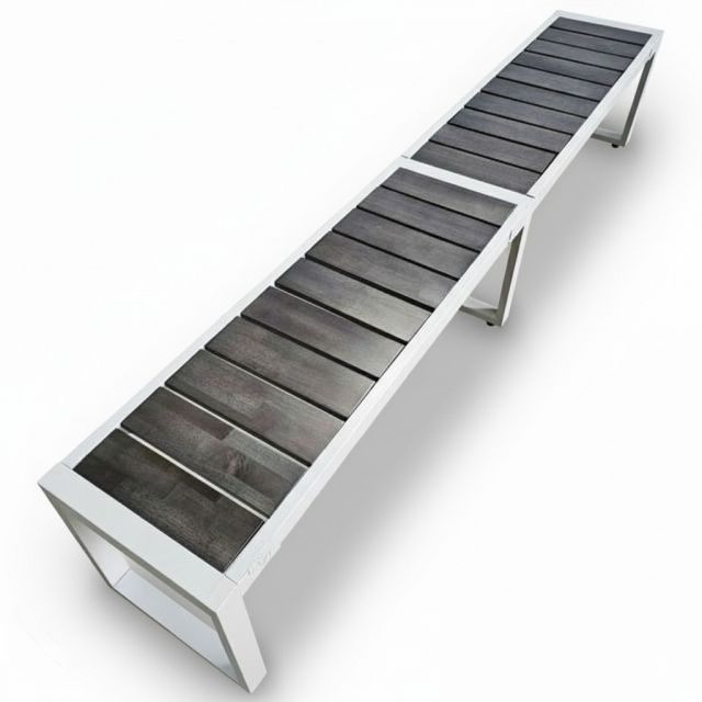 Ghế băng dài 240x40x45cm gỗ cao su chân sắt lắp ráp GBD040