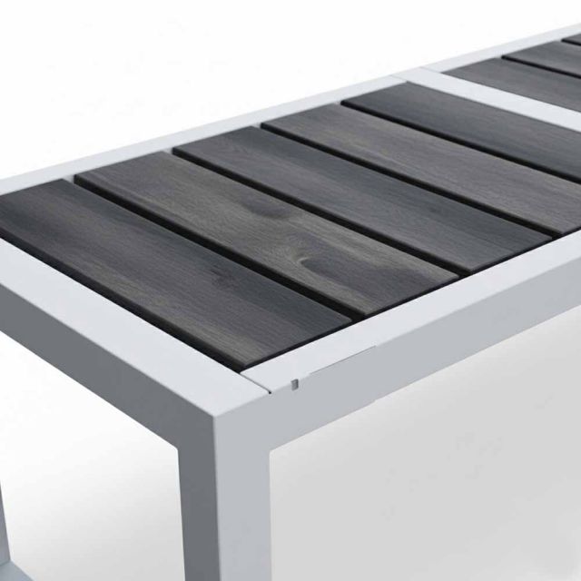 Ghế băng dài 240x40x45cm gỗ cao su chân sắt lắp ráp GBD040