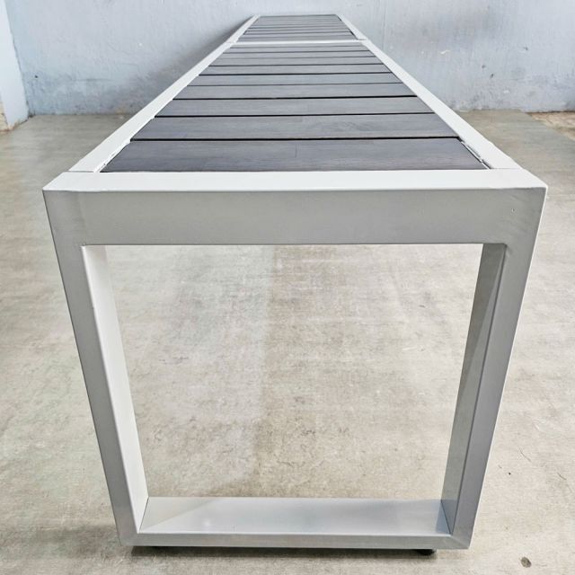 Ghế băng dài 240x40x45cm gỗ cao su chân sắt lắp ráp GBD040