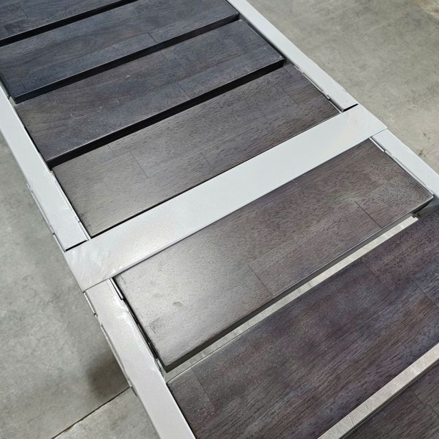 Ghế băng dài 240x40x45cm gỗ cao su chân sắt lắp ráp GBD040