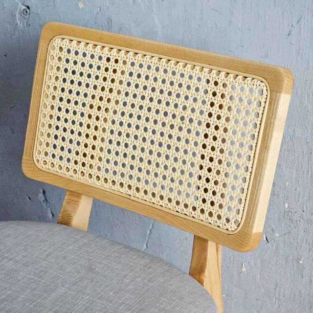 Ghế bar CH301 lưng lưới mây bọc vải gỗ Ash GBSK035