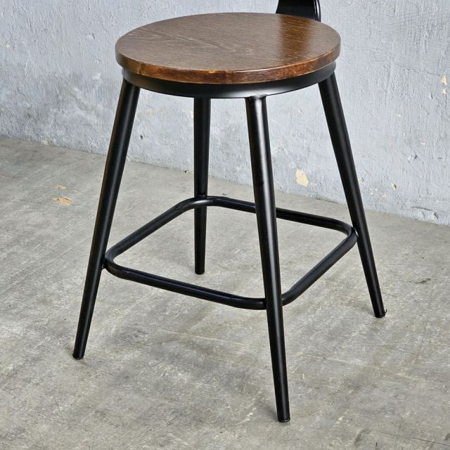 Ghế cafe, ghế có lưng tựa mặt gỗ màu tự nhiên GCF081