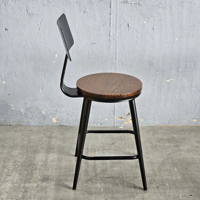 Ghế cafe, ghế có lưng tựa mặt gỗ màu tự nhiên GCF081