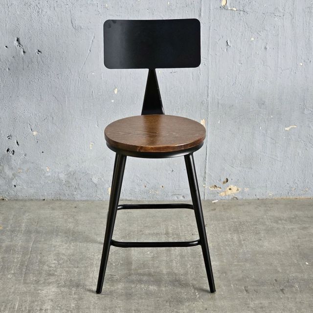 Ghế cafe, ghế có lưng tựa mặt gỗ màu tự nhiên GCF081