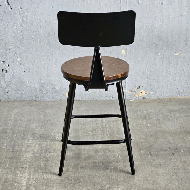 Ghế cafe, ghế có lưng tựa mặt gỗ màu tự nhiên GCF081