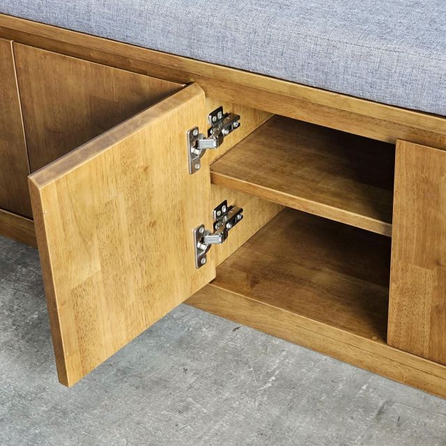 Ghế băng có hộc để giày 120x35x38cm gỗ cao su GBD069