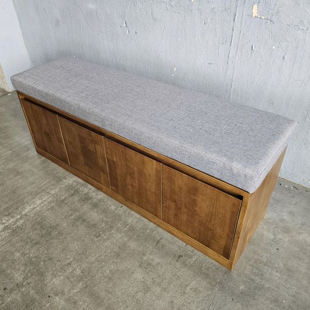 Ghế băng có hộc để giày 120x35x38cm gỗ cao su GBD069