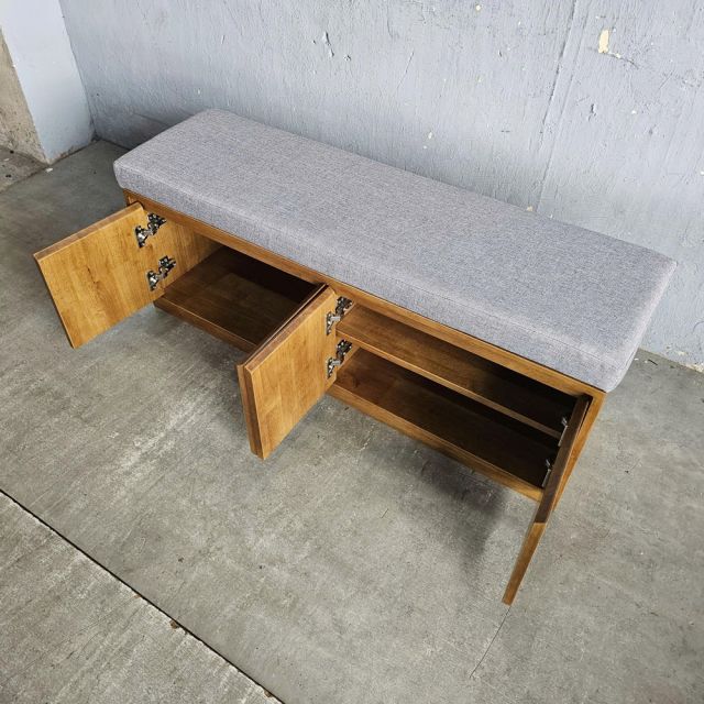 Ghế băng có hộc để giày 120x35x38cm gỗ cao su GBD069