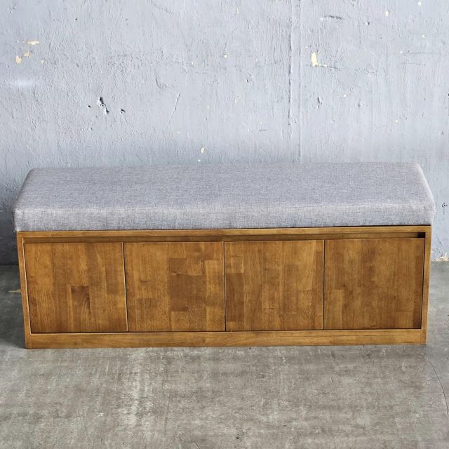 Ghế băng có hộc để giày 120x35x38cm gỗ cao su GBD069