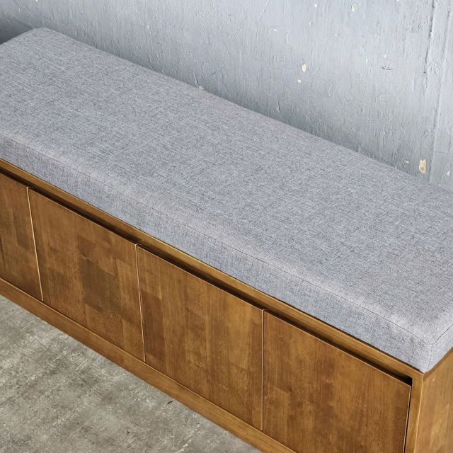 Ghế băng có hộc để giày 120x35x38cm gỗ cao su GBD069