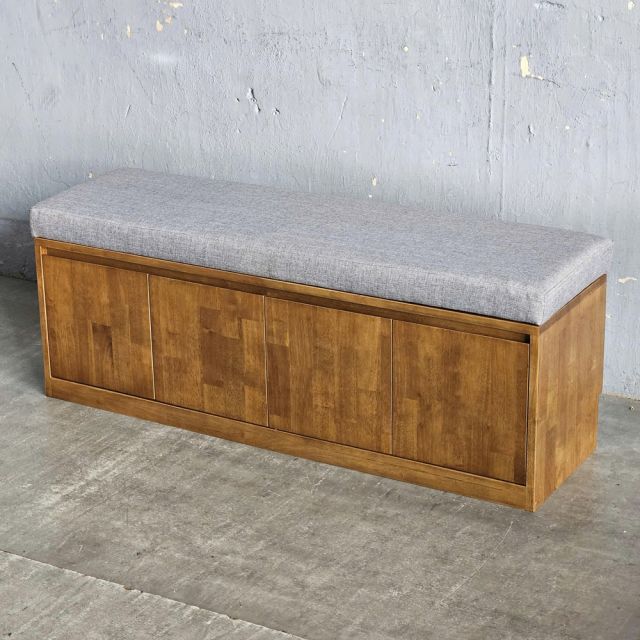 Ghế băng có hộc để giày 120x35x38cm gỗ cao su GBD069