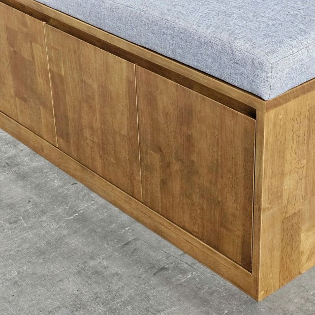 Ghế băng có hộc để giày 120x35x38cm gỗ cao su GBD069