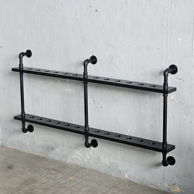Giá để cơ bi-a ống nước 160x12.5x90cm gỗ tràm GDBD003