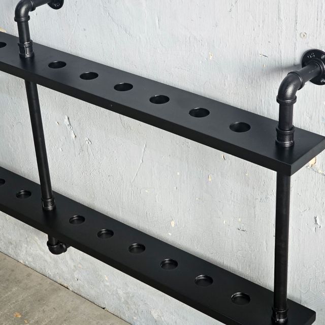 Giá để cơ bi-a ống nước 160x12.5x90cm gỗ tràm GDBD003