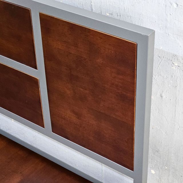 Giường ngủ lắp ráp 140x200x80cm gỗ cao su GN68056