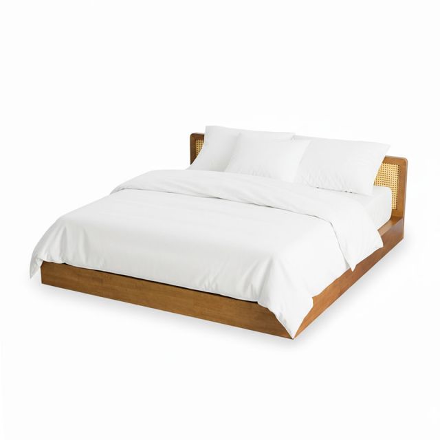 Giường ngủ 180x203x60cm gỗ cao su GN68055