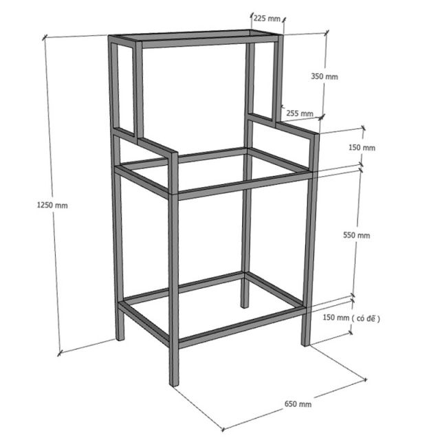 Tủ bếp đa năng 62x48x170cm gỗ cao su KB68085