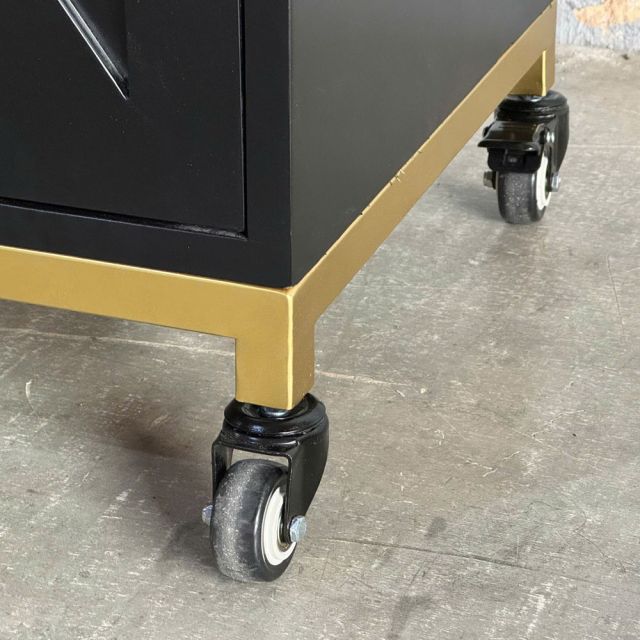 Kệ bếp di động REXO 105x45x95cm gỗ cao su KB68068