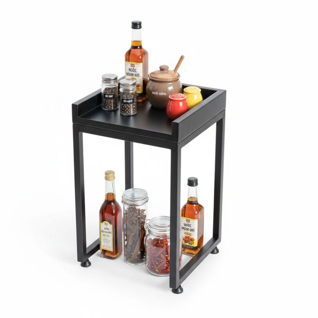 Kệ để gia vị 30x30x40cm gỗ cao su KDGV002