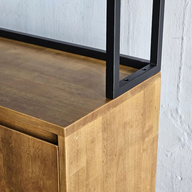 Kệ để giày có giá móc đồ 100x35x224cm gỗ cao su KG68109