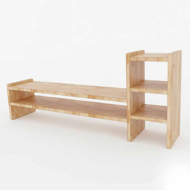 Kệ màn hình máy tính 100x20x43cm gỗ cao su MS68022