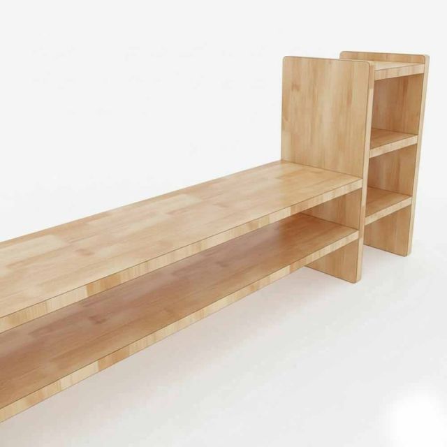 Kệ màn hình máy tính 100x20x43cm gỗ cao su MS68022