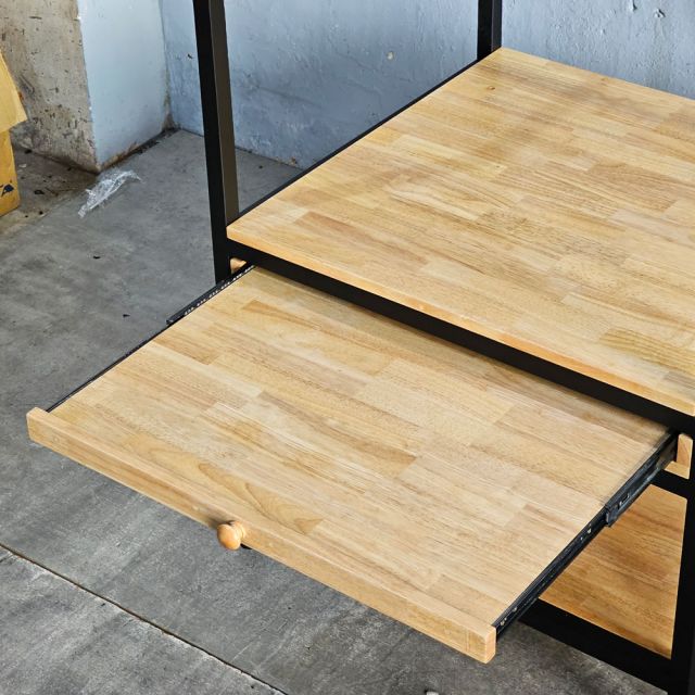 Kệ máy giặt có khay trượt 78x70x110cm gỗ cao su KMG68030