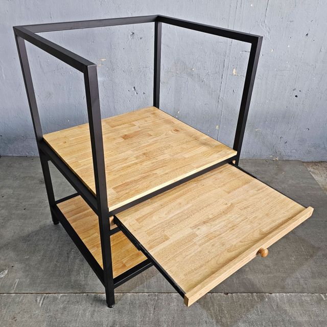 Kệ máy giặt có khay trượt 78x70x110cm gỗ cao su KMG68030