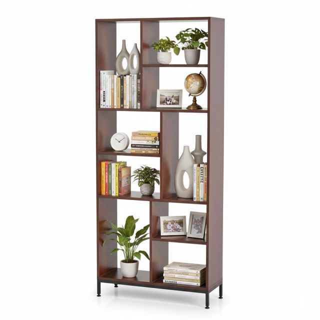 Kệ trang trí 80x30x188cm gỗ cao su KS68356