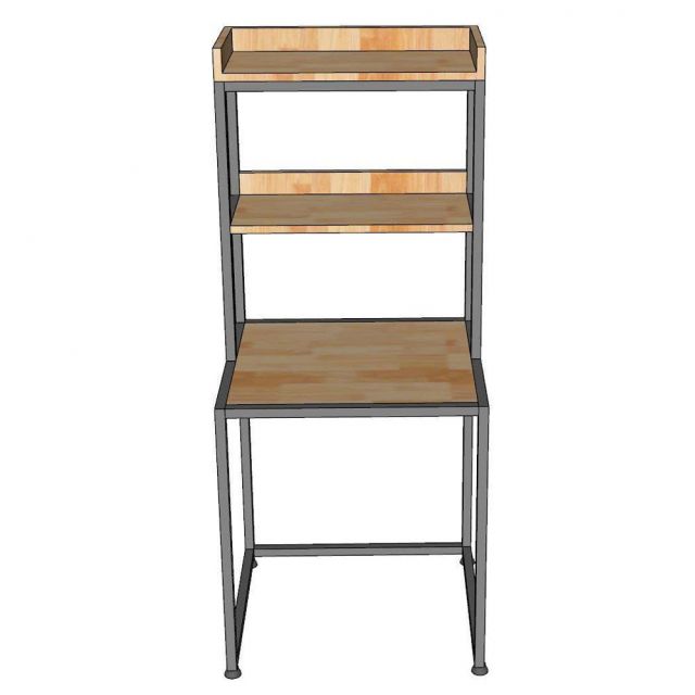 Kệ tủ lạnh AQUA 50L 54x50x120cm gỗ cao su KTLA002