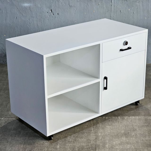 Tủ di động khóa số 80x40x65cm gỗ cao su TCN68083