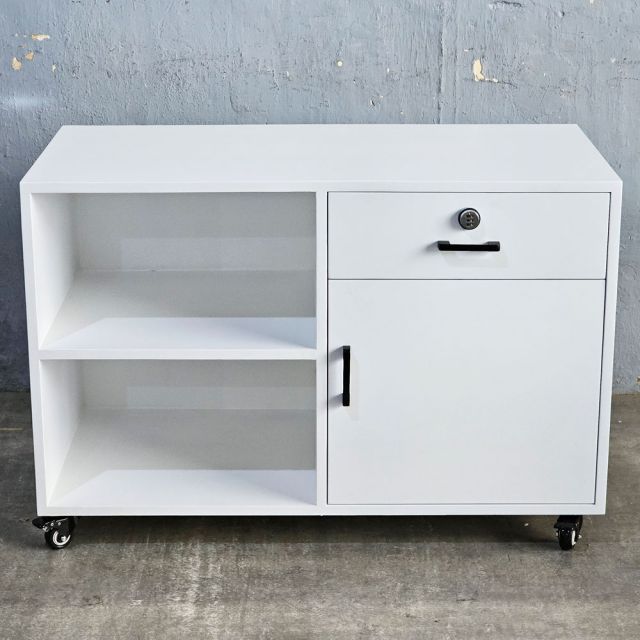 Tủ di động khóa số 80x40x65cm gỗ cao su TCN68083